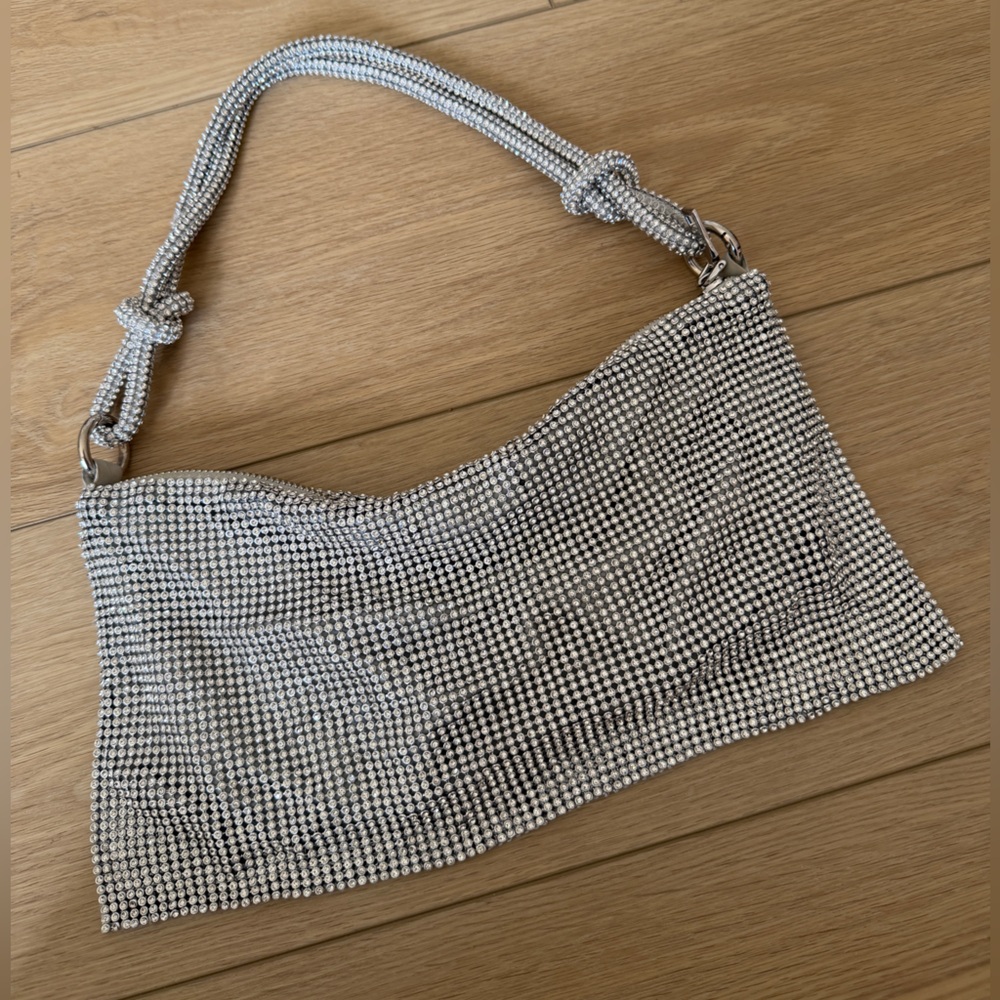 Silver Rhinestone Shoulder Bag